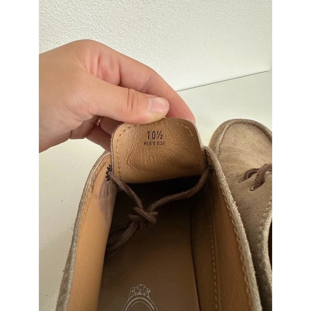 Tod's Suede Chukka Boot Sneaker Desert Tan Lace Up Leather Italy Men's Size 10.5